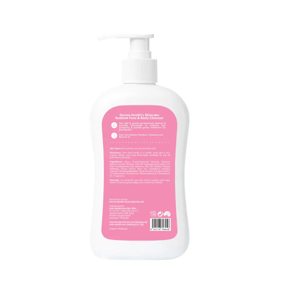 SKINLABS RADIANT FACE & BODY CLEANSER 500ML