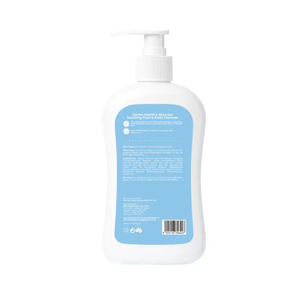 SKINLABS SOOTHING FACE & BODY CLEANSER 500ML