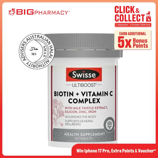 SWISSE ULTIBOOST BIOTIN + VIT C 30S