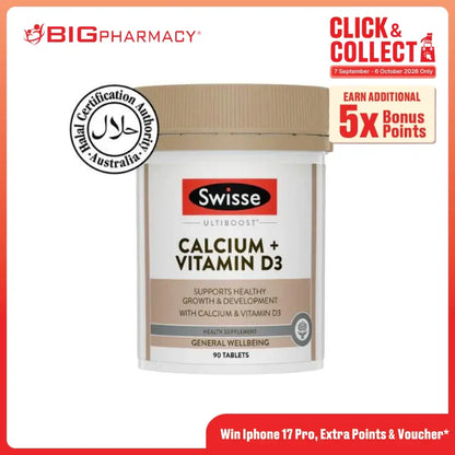 SWISSE ULTIBT CALCIUM + VITAMIN D 90S