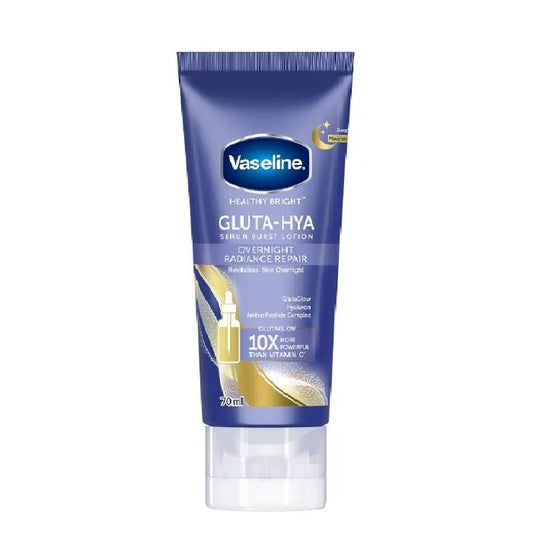 VASELINE HEALTHY BRIGHT GLUTA-HYA O/NGT RADIANCE REPAIR SERUM B/LOTION 70ML