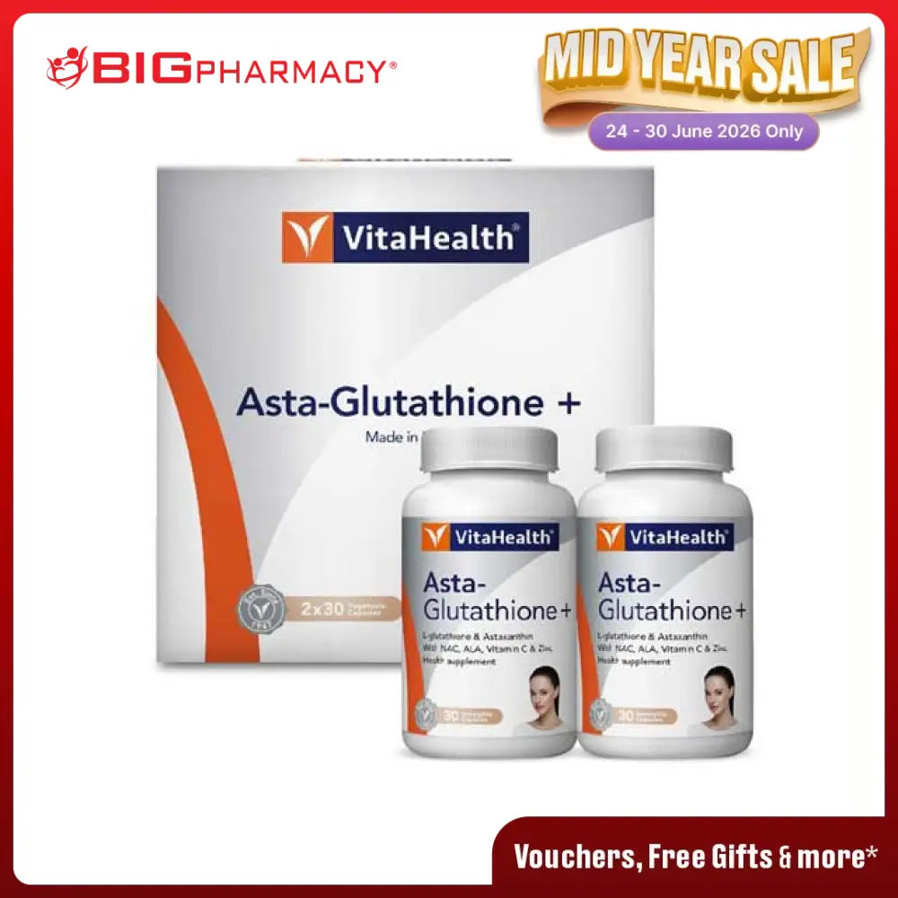 glutathione malaysia VITAHEALTH ASTA GLUTATHIONE PLUS 30SX2