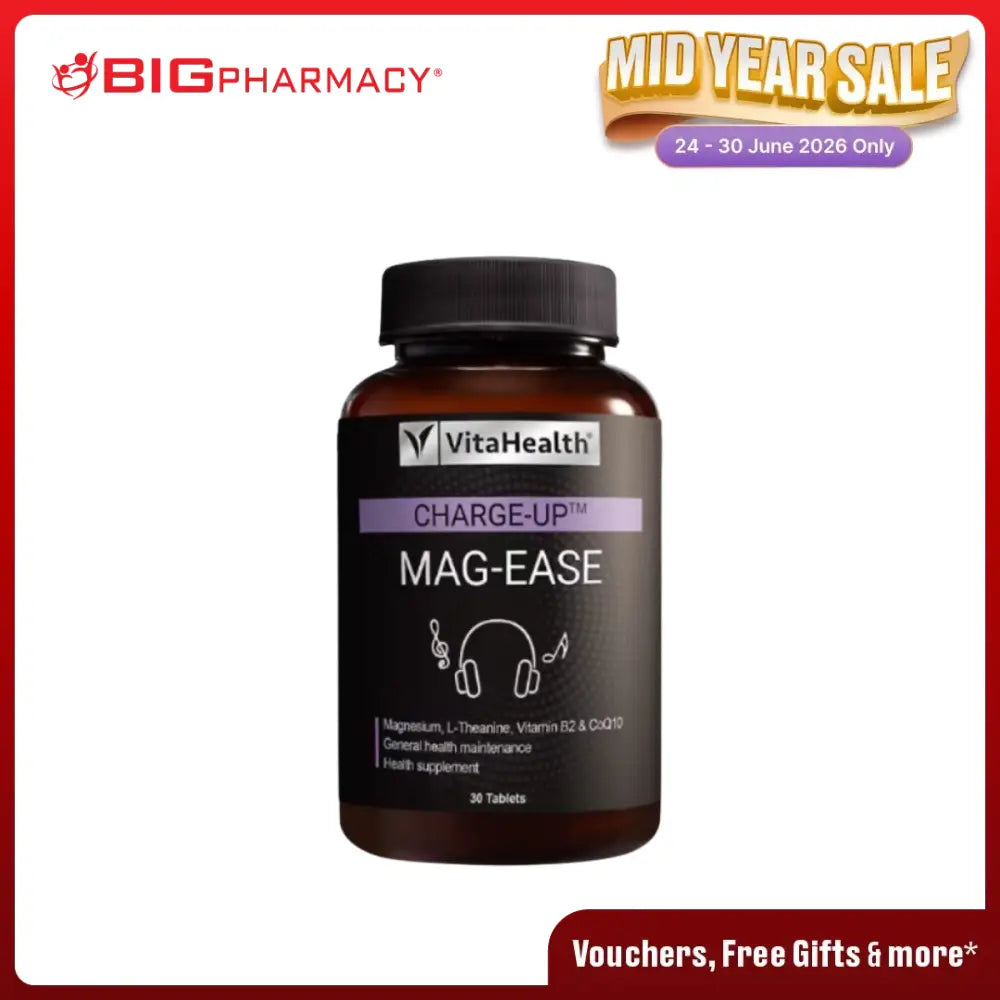 VITAHEALTH CHARGE-UP MAG EASE 150MG 30S