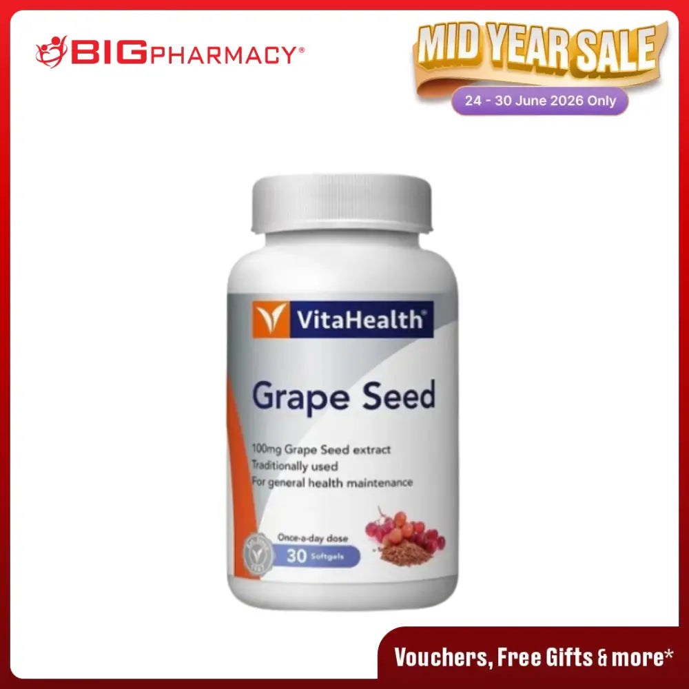 VITAHEALTH GRAPE SEED 30S