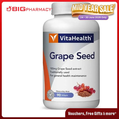 VITAHEALTH GRAPE SEED 90S