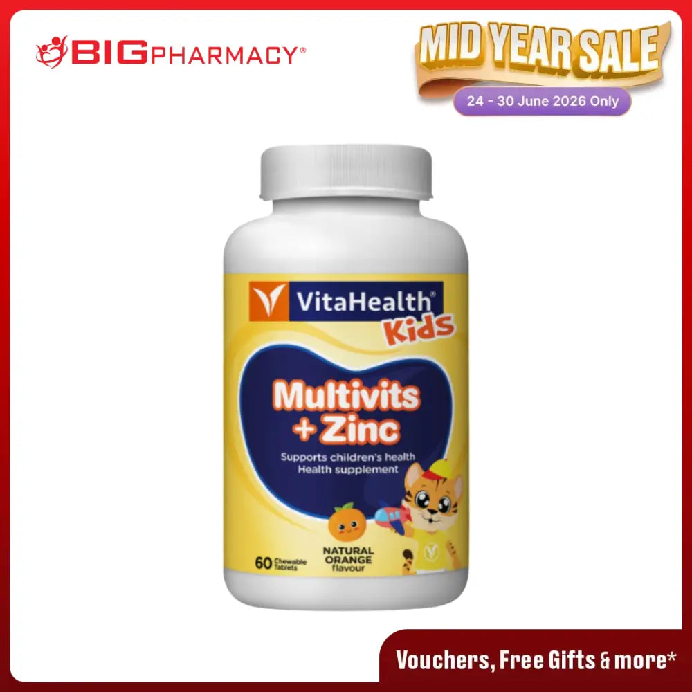 VITAHEALTH KIDS MULTIVITS PLUS ZINC 60S