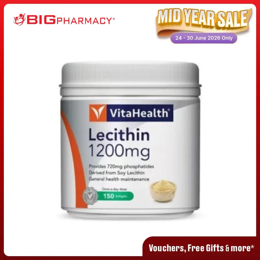 VITAHEALTH LECITHIN 1200MG SOFT CAPSULE 150S