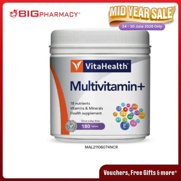 VITAHEALTH MULTIVITAMIN+ TABLET 180S