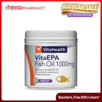 VITAHEALTH VITAEPA FISH OIL 1000MG SOFTGEL 150S