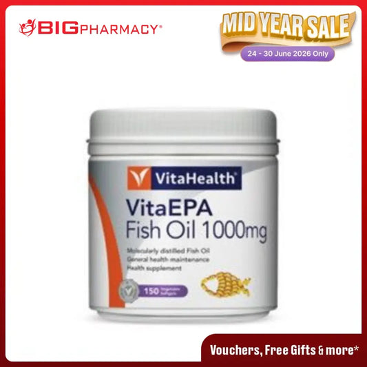 VITAHEALTH VITAEPA FISH OIL 1000MG SOFTGEL 150S