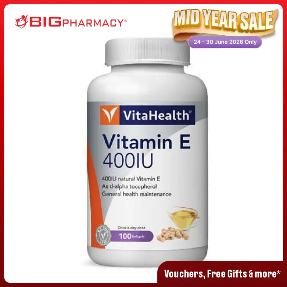 VITAHEALTH VITAMIN E 400IU 100S
