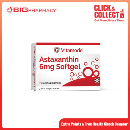 VITAMODE ASTAXANTHIN 6MG SOFTGEL 30S