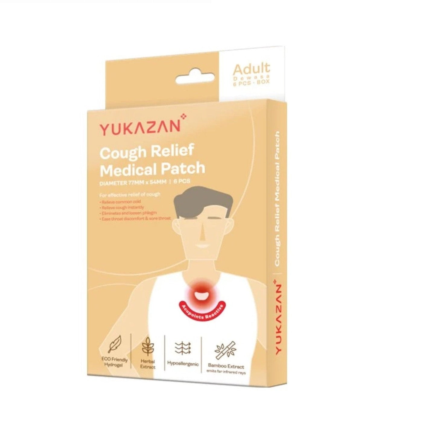 YUKAZAN COUGH RELIEF MEDICAL PATCH ADULT 6S
