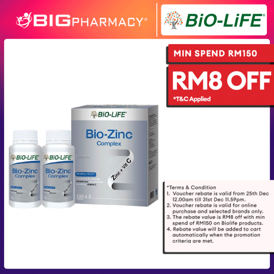 Biolife Bio-Zinc Complex 2X100s