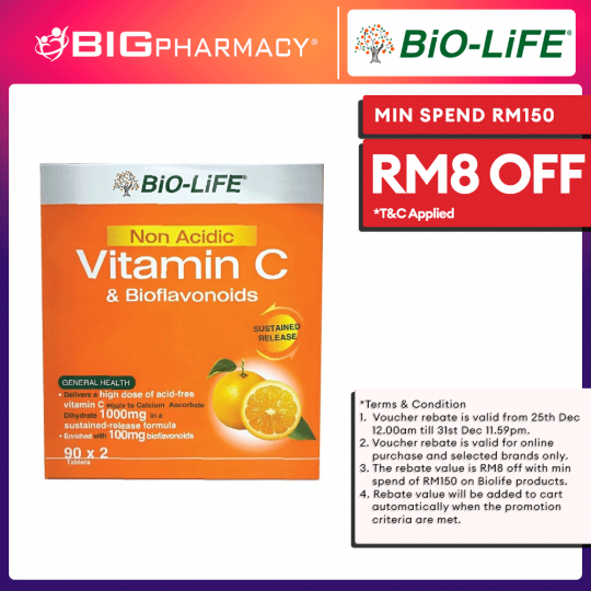 BL NON-ACIDIC VITAMIN C 1000MG 2X90S