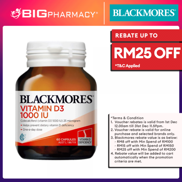 Blackmores Vitamin D3 1000Iu 60S