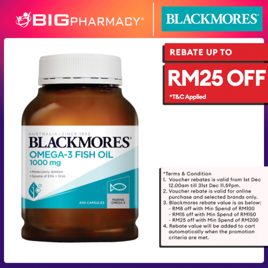 Blackmores Omega Fish Oil 1000mg 400s