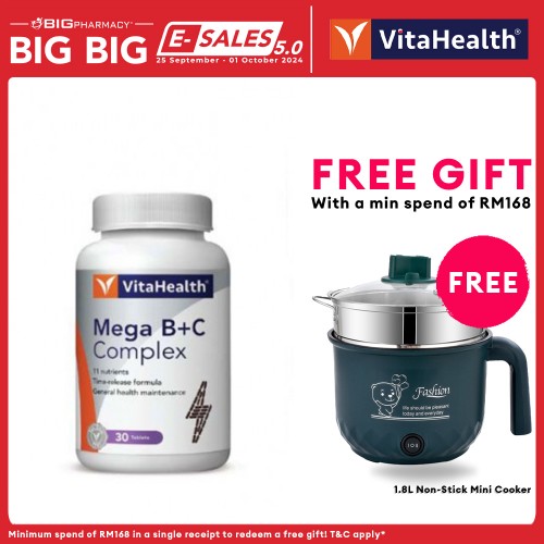 Vitahealth Trn Mega B+C Complex 30s