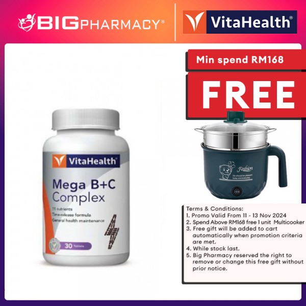 Vitahealth Trn Mega B+C Complex 30s