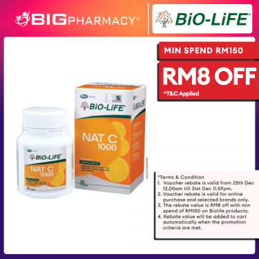 Biolife Mega Nat-C 1000mg 30s