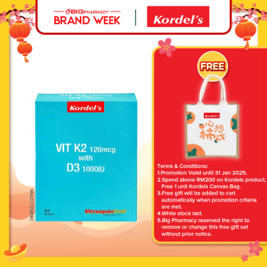 Kordels Vitamin K2 120Mcg With D3 1000Iu 60S - Nett