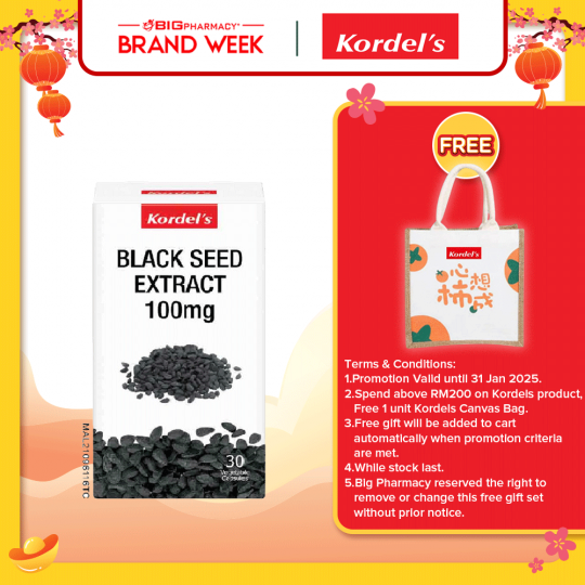 Kordels Black Seed Extract 100mg 30s - Nett