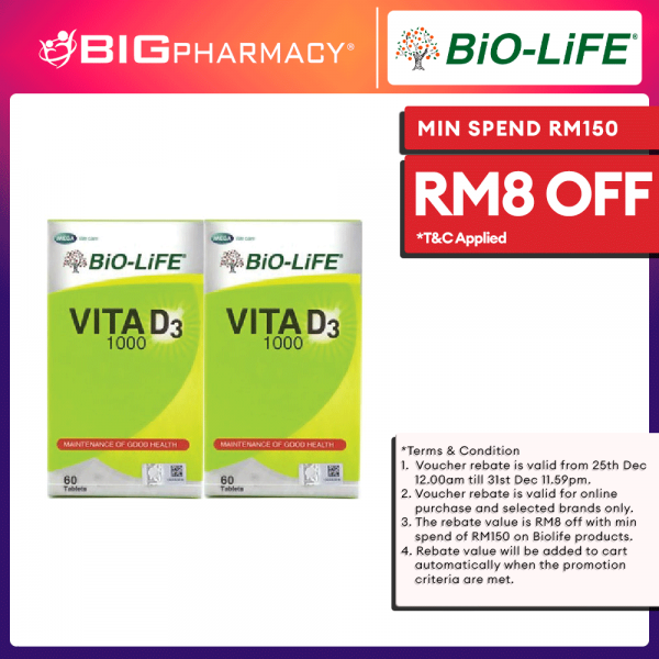 Bio-Life Vita D3 1000Iu 2X60S