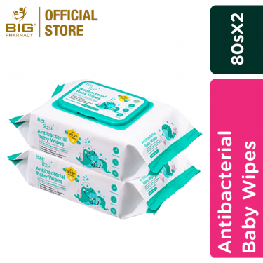 Bzu Bzu Antibacterial Baby Wipes 80s x 2