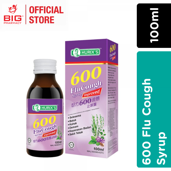 Hurixs 600 Flu Cough Syrup 100ml