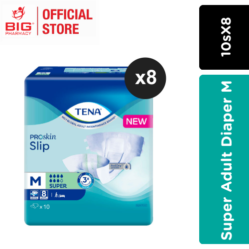 Tena Super Adult Diaper M 10s X 8