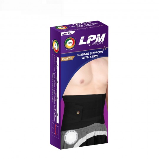 Lpm (916) Elastic Lumbar Support With Stays (L)