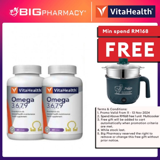 Vitahealth Omega 3,6,7,9 Softgel 60S X 2