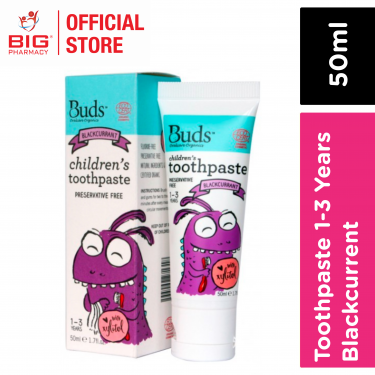 Buds Childrens Toothpaste 1-3 Years 50ml (Blackcurrent)