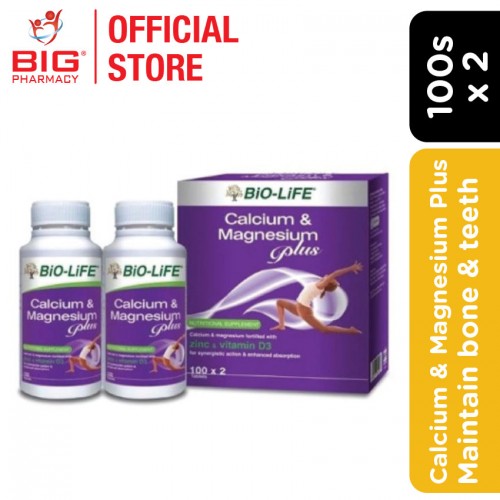 Bio-Life Calcium & Magnesium Plus 100S X 2 | Big Pharmacy