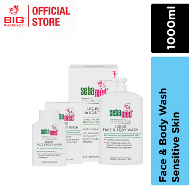 SEBAMED LIQUID FACE & BODY WASH 1000ML + 200ML