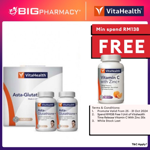 Vitahealth Asta-Glutathione Plus 2X30s