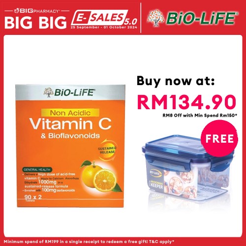 BL NON-ACIDIC VITAMIN C 1000MG 2X90S