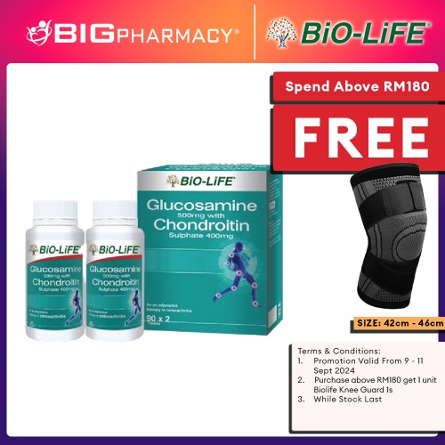 BL GLUCOSAMINE WITH CHONDROITIN 500/400MG 2X90S