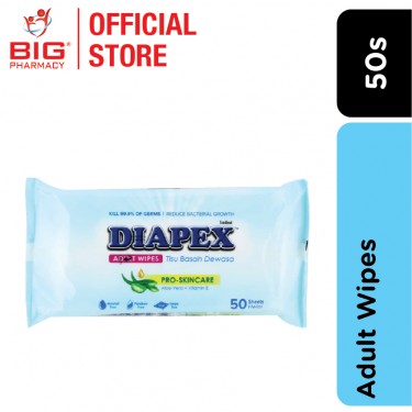 Diapex Adult Wet Wipes 50s