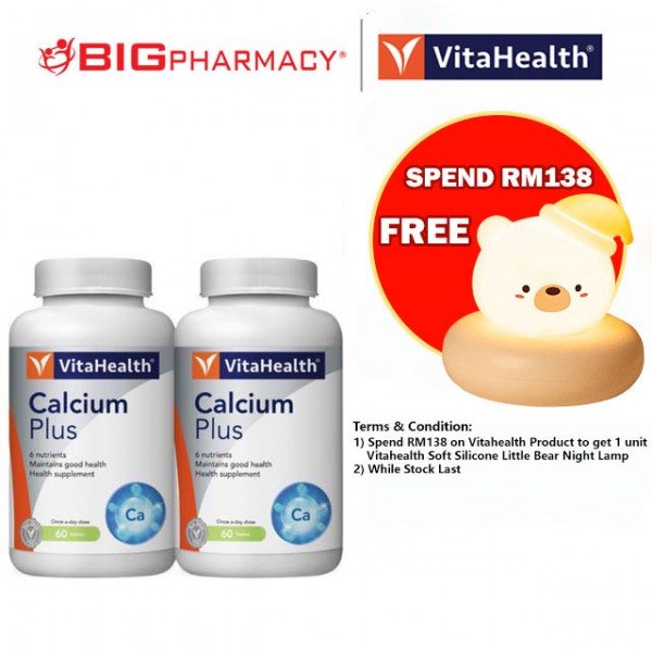 Vitahealth Calcium Plus Tablet 2X60s