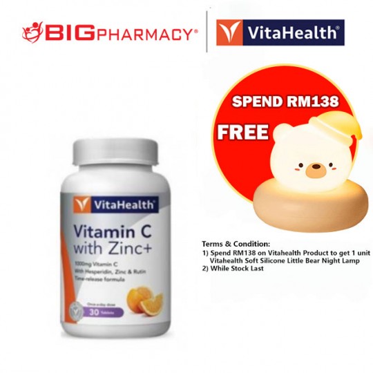Vitahealth Time Release Vitamin C With Zinc 30s