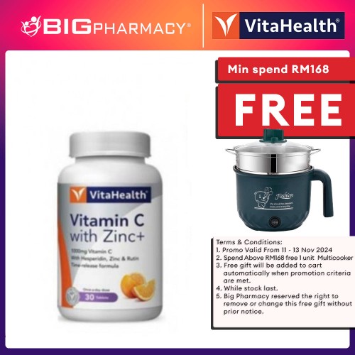 Vitahealth Time Release Vitamin C With Zinc 30s