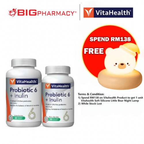 Vitahealth  Probiotic 6 + Inulin 60s + 30s