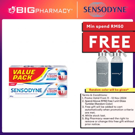 SENSODYNE T/PASTE SENSITIVITY & GUM 100G X2