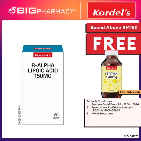 Kordels R-Alpha Lipoic Acid 150mg 60s