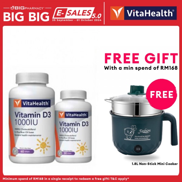 Vitahealth Vitamin D3 1000Iu 60s+30s