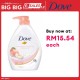 DOVE BODY WASH WHITE PEACH 1000ML