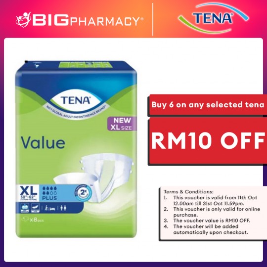 TENA VALUE ADULT DIAPER XL 8S