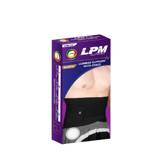 Lpm (916) Elastic Lumbar Support With Stays (M)
