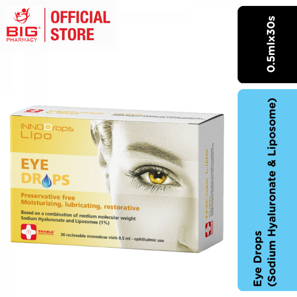 Innodrops Lipo Eye Drops (Sodium Hyaluronate & Liposome) 0.5mlx30s